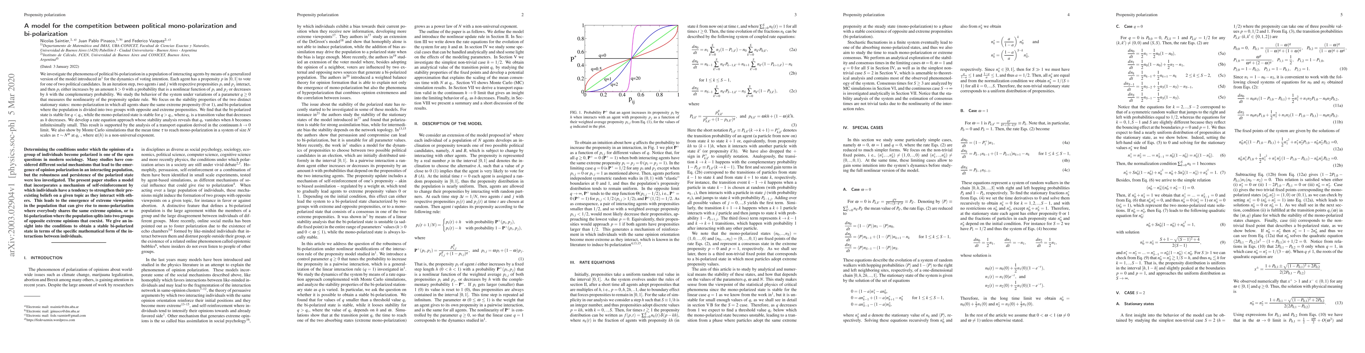 Thumbnail for A model for the competition between political mono-polarization and
  bi-polarization