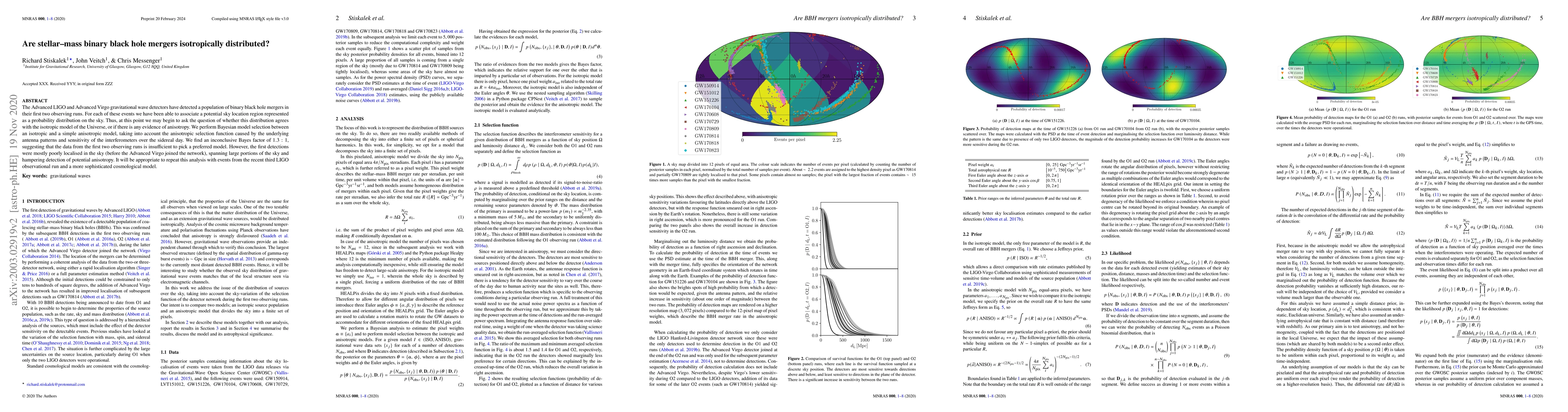 Thumbnail for Are stellar--mass binary black hole mergers isotropically distributed?