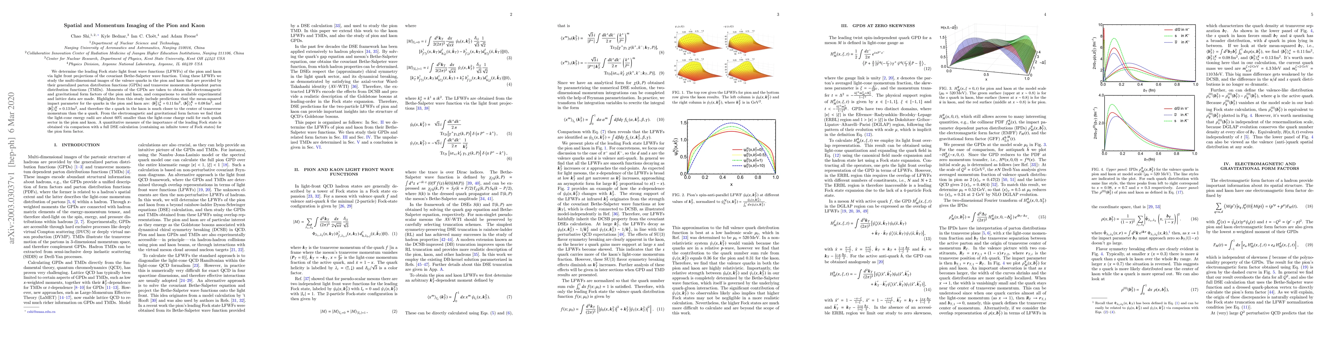 Thumbnail for Spatial and Momentum Imaging of the Pion and Kaon