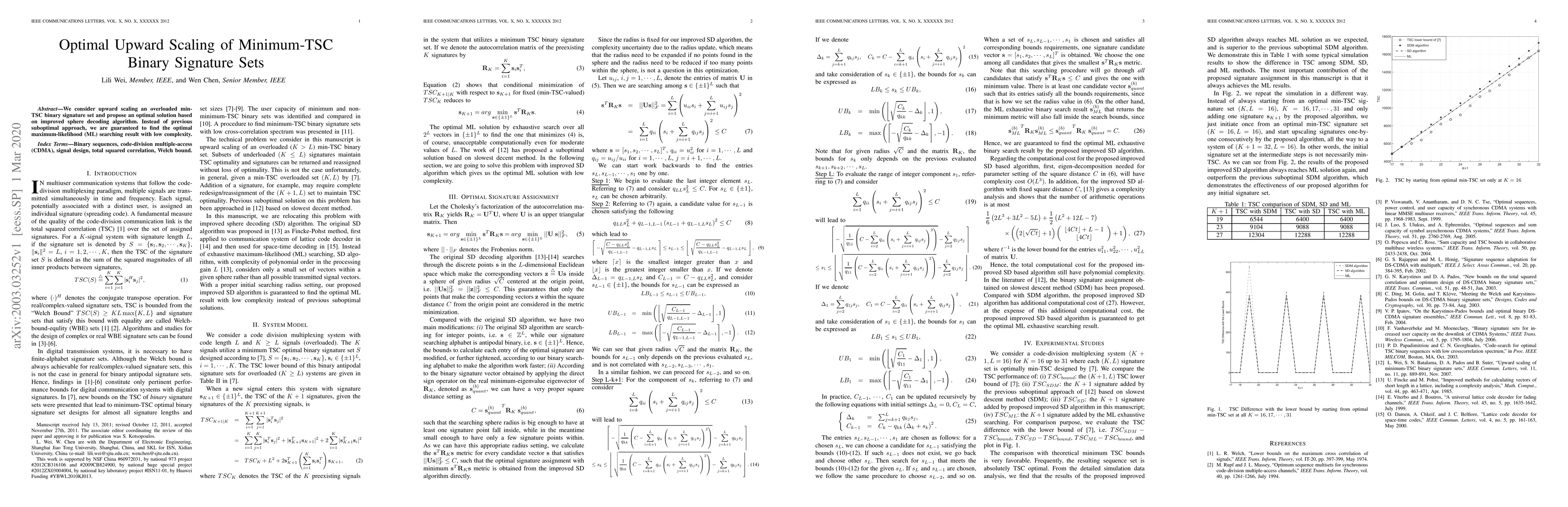 Thumbnail for Optimal Upward Scaling of Minimum-TSC Binary Signature Sets
