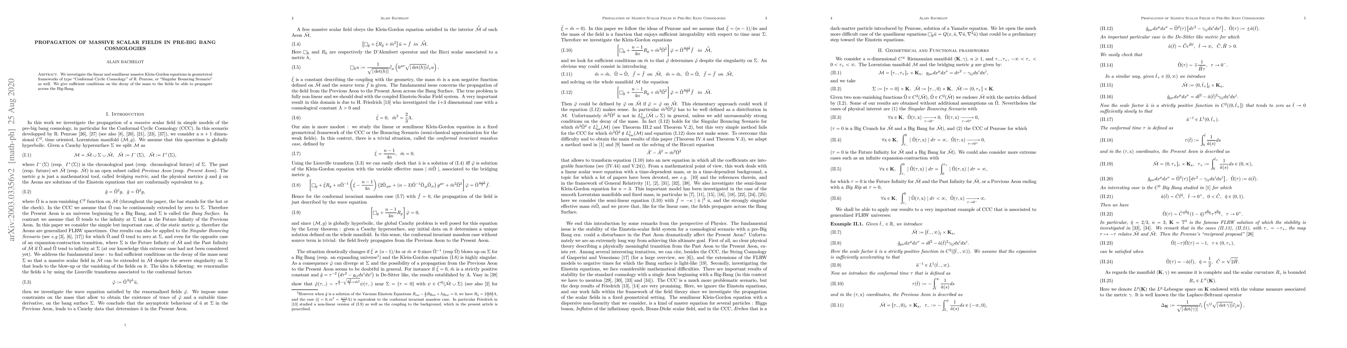 Thumbnail for Propagation of Massive Scalar Fields in Pre-Big Bang Cosmologies