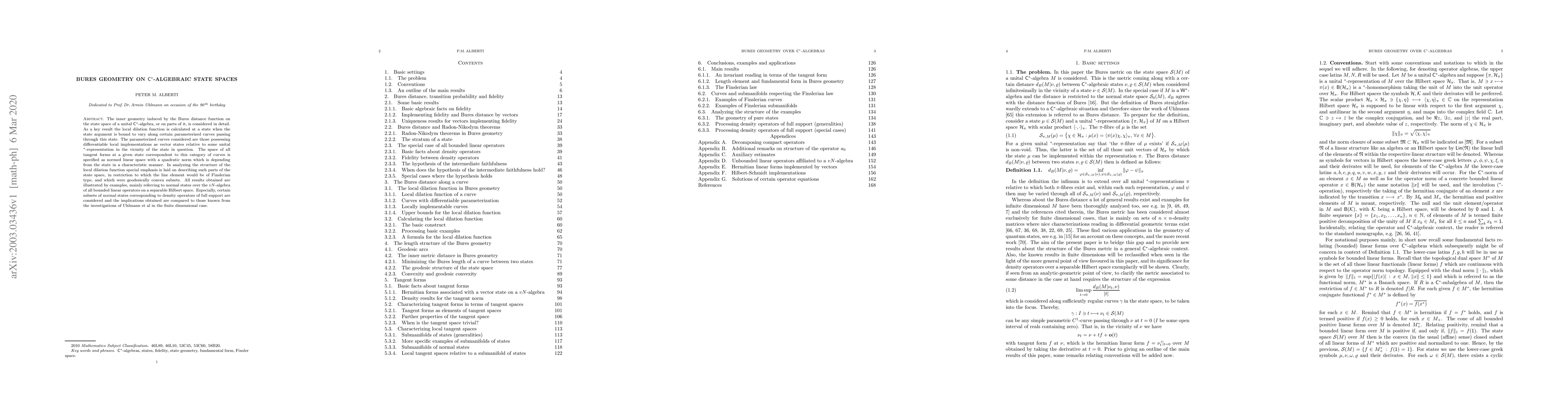 Thumbnail for Bures Geometry on C*-algebraic State Spaces