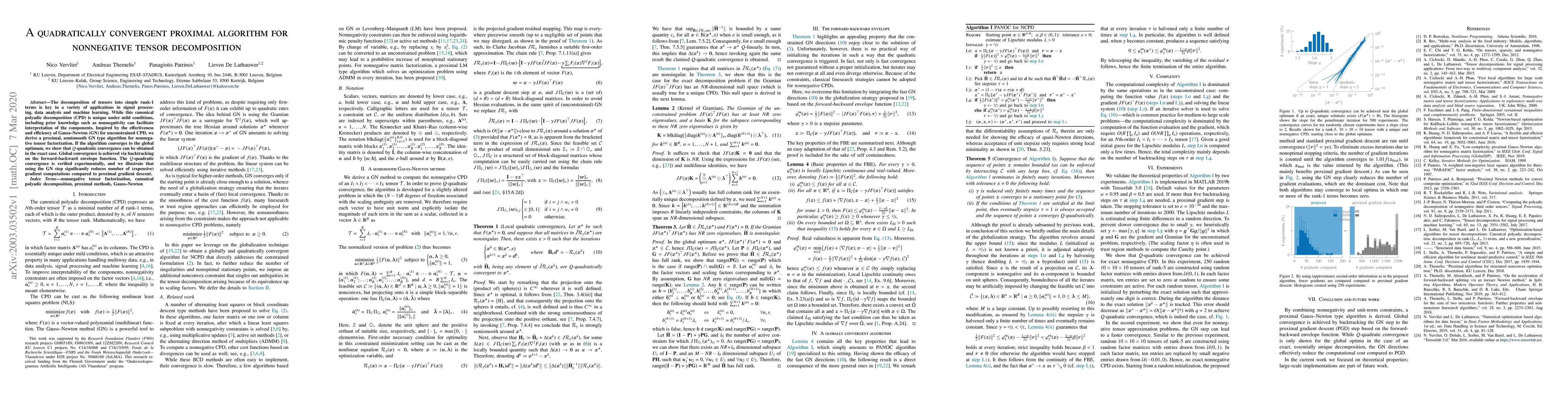 Thumbnail for A quadratically convergent proximal algorithm for nonnegative tensor
  decomposition