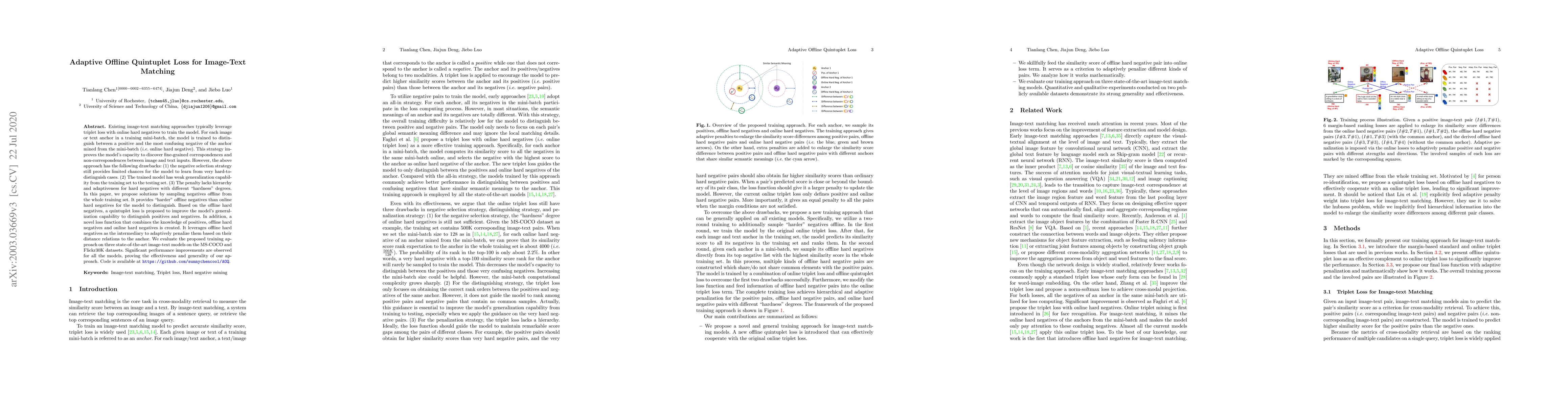 Thumbnail for Adaptive Offline Quintuplet Loss for Image-Text Matching
