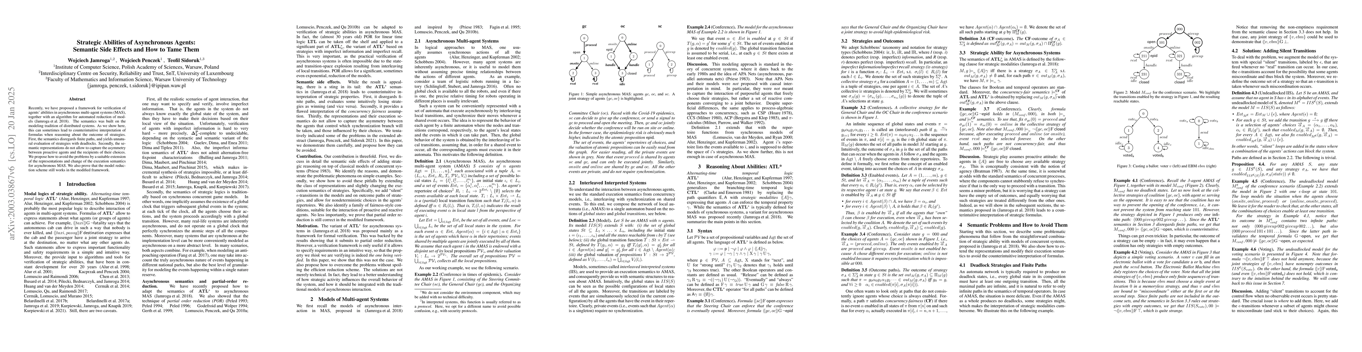 Thumbnail for Strategic Abilities of Asynchronous Agents: Semantic Side Effects and
  How to Tame Them