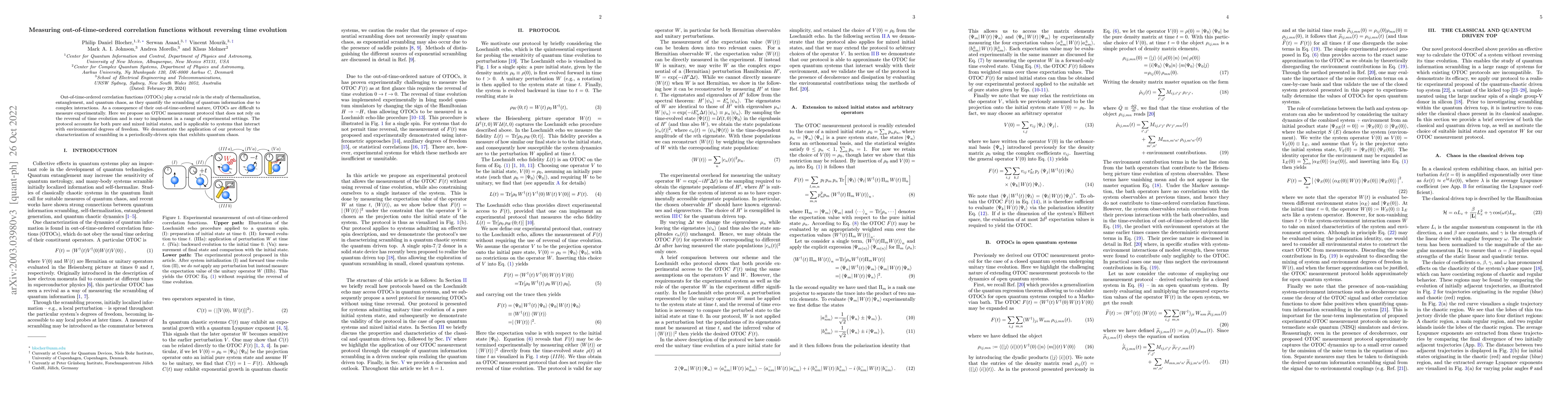 Thumbnail for Measuring out-of-time-ordered correlation functions without reversing
  time evolution