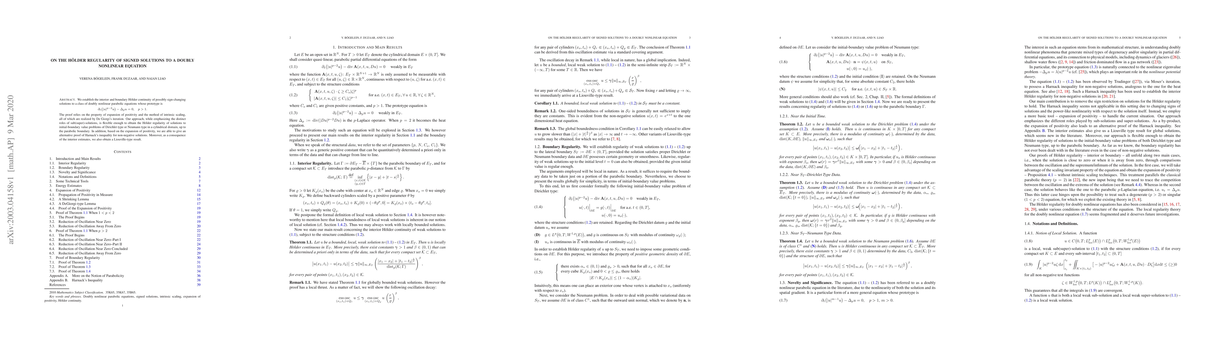 Thumbnail for On the H\"older regularity of signed solutions to a doubly nonlinear
  equation
