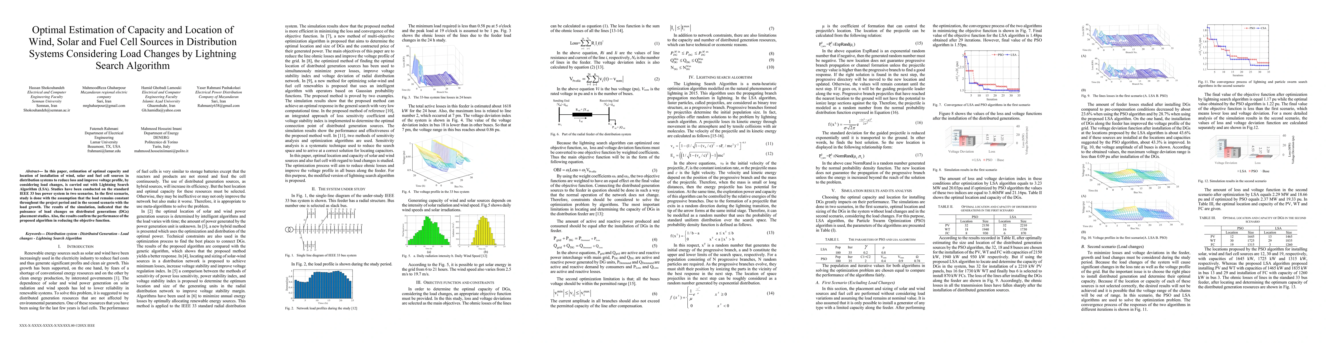 Thumbnail for Optimal Estimation of Capacity and Location of Wind, Solar and Fuel Cell
  Sources in Distribution Systems Considering Load Changes by Lightning Search
  Algorithm