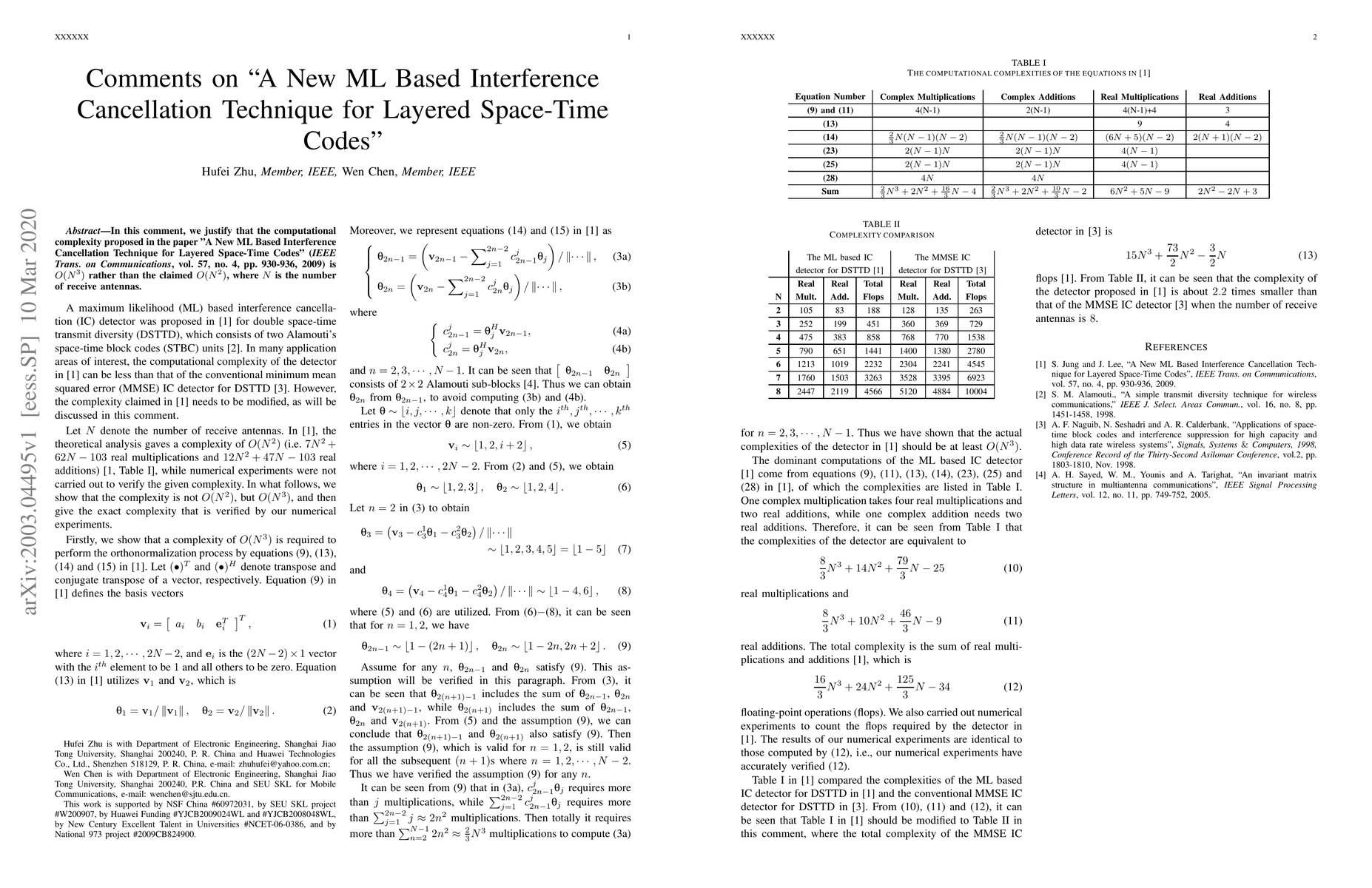 Thumbnail for Comments on "A New ML Based Interference Cancellation Technique for
  Layered Space-Time Codes"