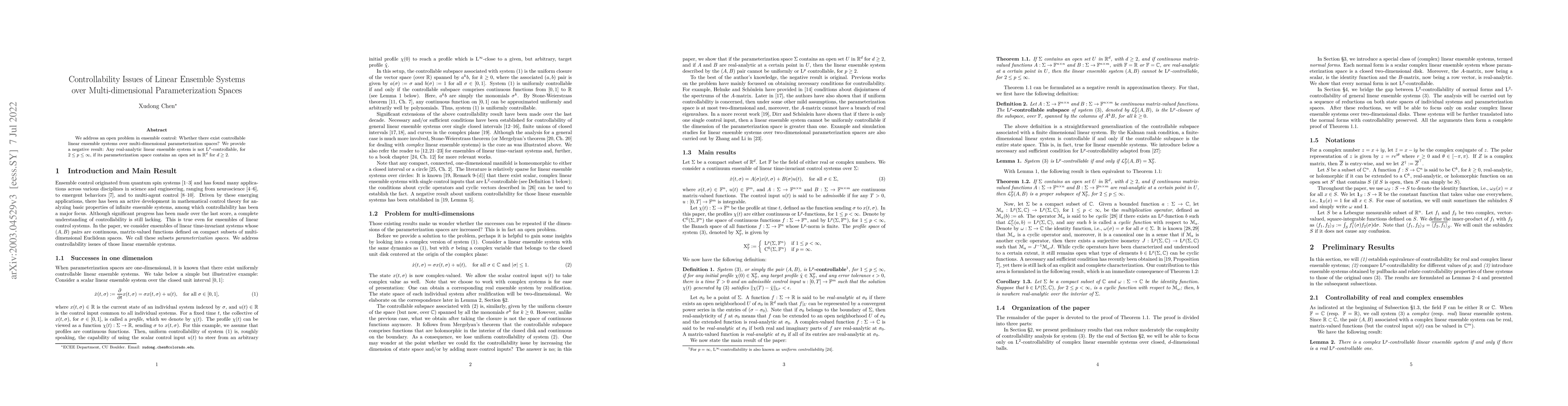 Thumbnail for Controllability Issues of Linear Ensemble Systems over Multi-dimensional
  Parameterization Spaces