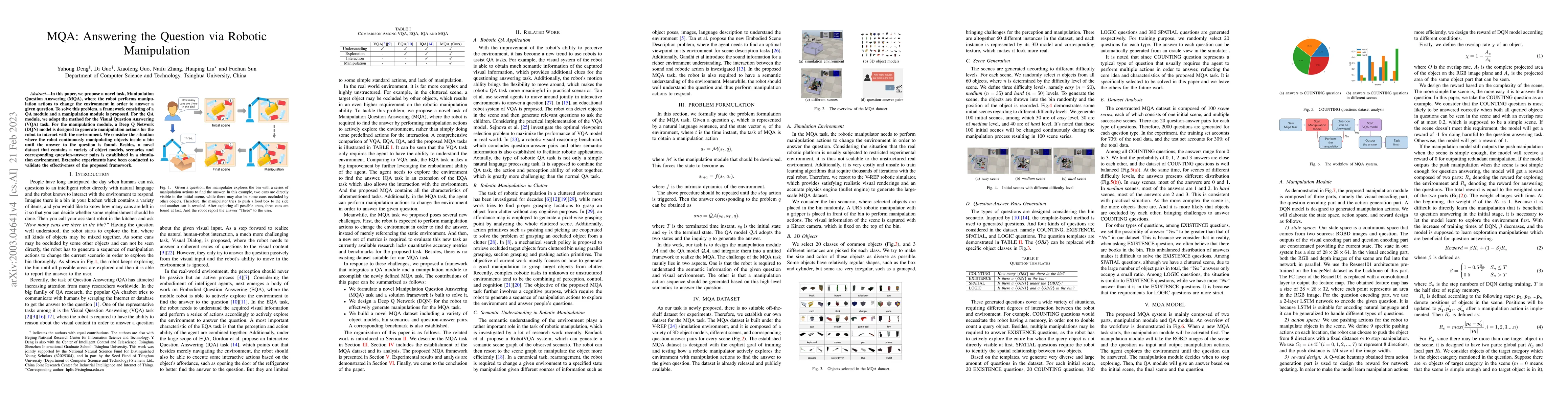 Thumbnail for MQA: Answering the Question via Robotic Manipulation