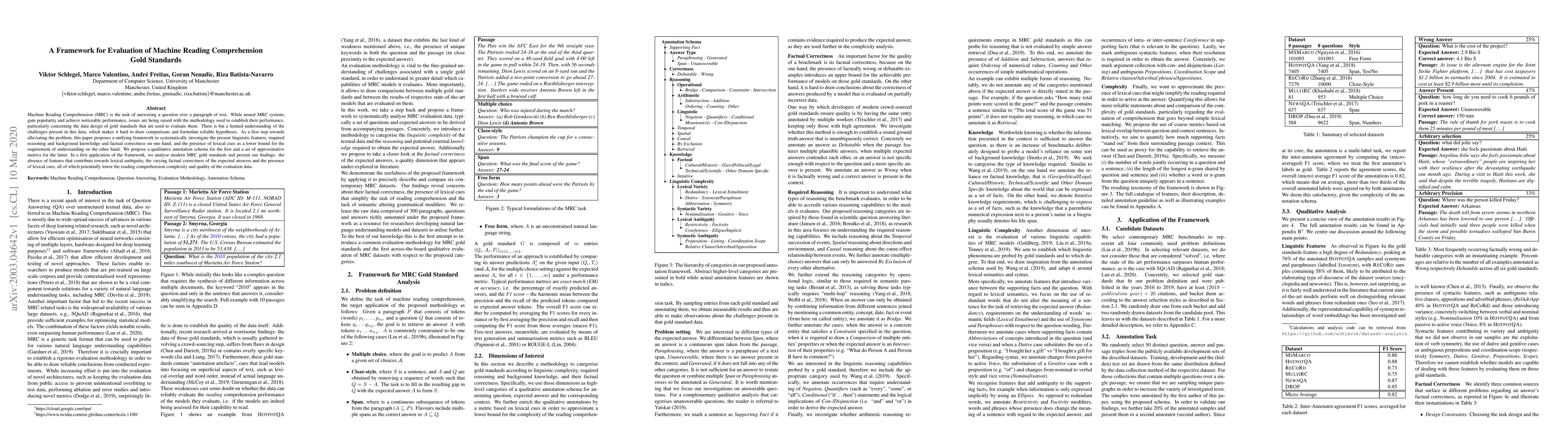 Thumbnail for A Framework for Evaluation of Machine Reading Comprehension Gold
  Standards