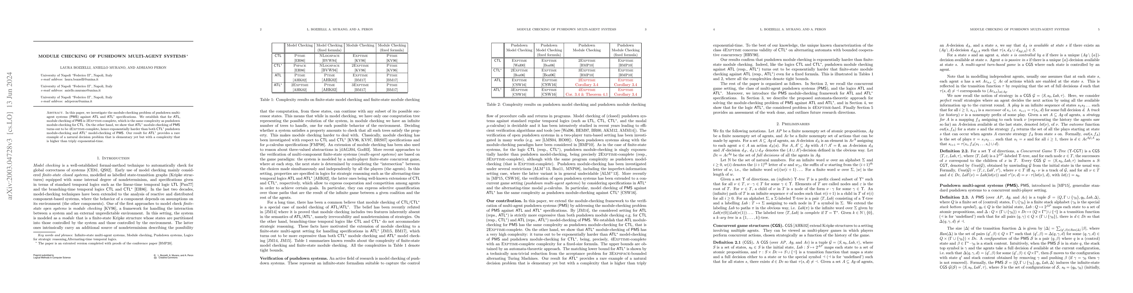 Thumbnail for Module checking of pushdown multi-agent systems
