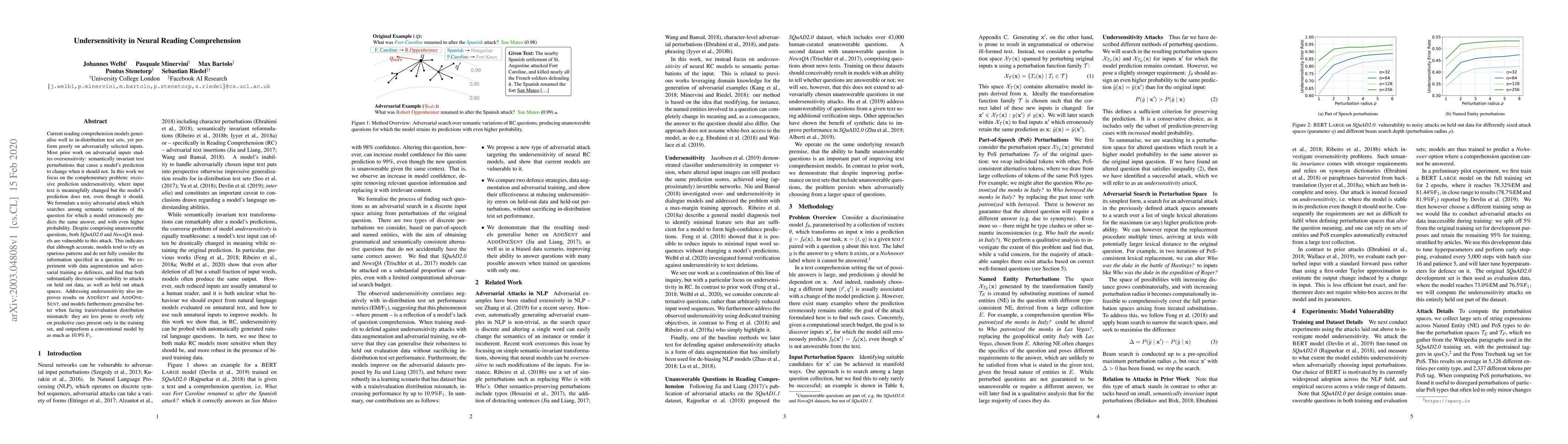 Thumbnail for Undersensitivity in Neural Reading Comprehension