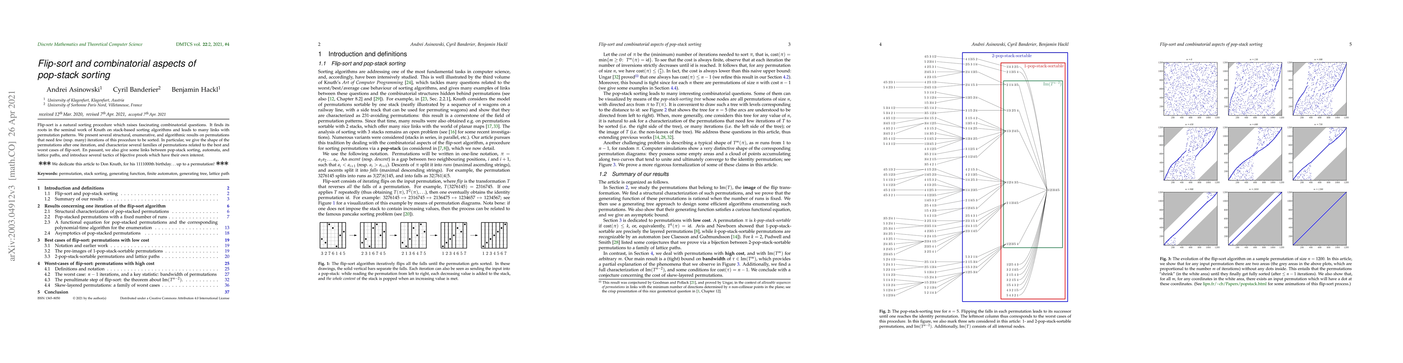 Thumbnail for Flip-sort and combinatorial aspects of pop-stack sorting