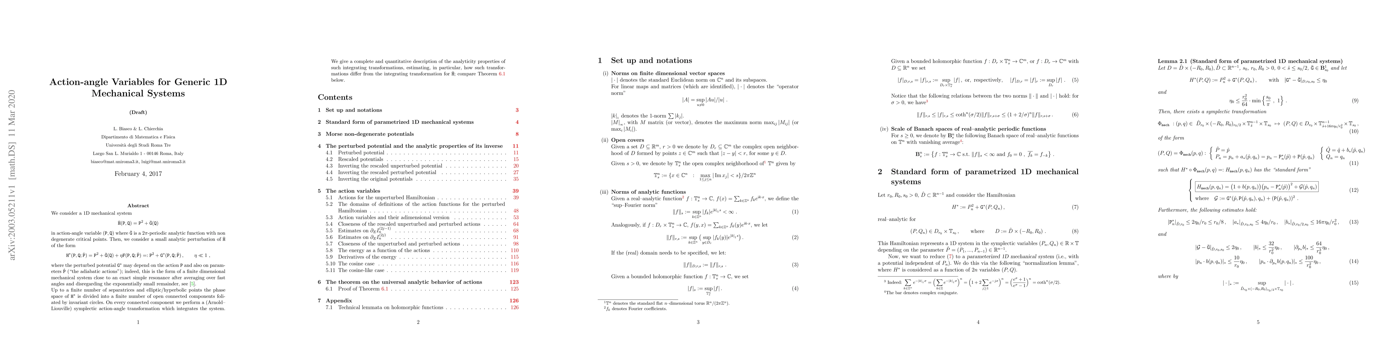 Thumbnail for Action-angle Variables for Generic 1D Mechanical Systems