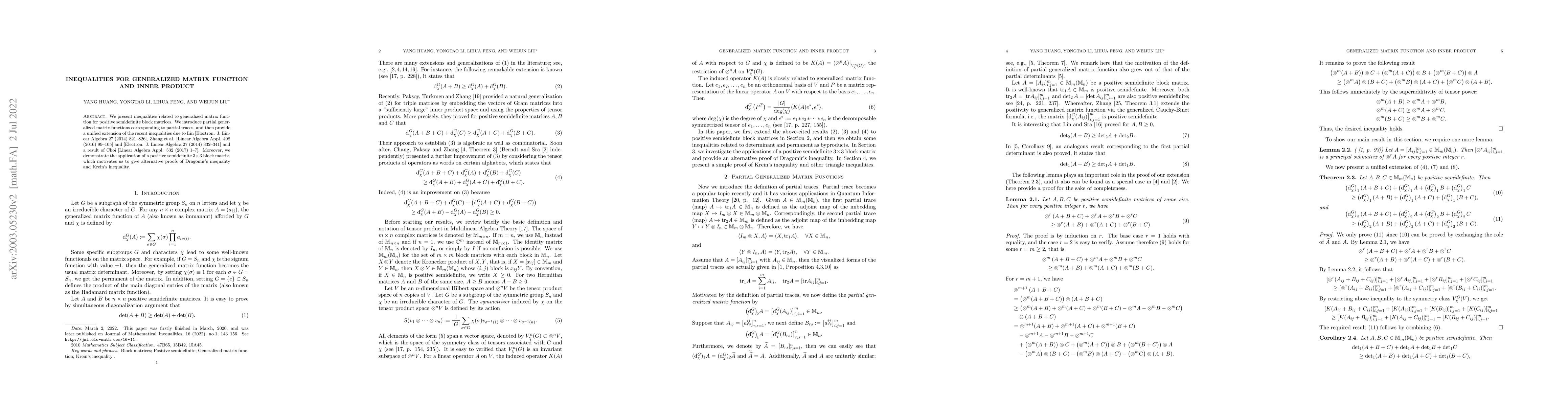Thumbnail for Inequalities for generalized matrix function and inner product