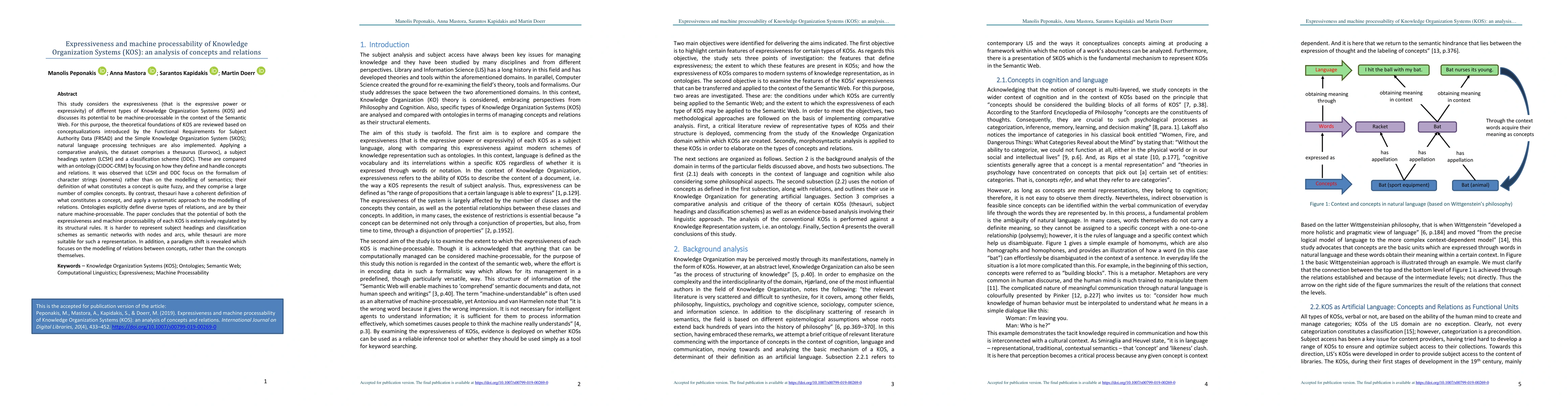Thumbnail for Expressiveness and machine processability of Knowledge Organization
  Systems (KOS): An analysis of concepts and relations