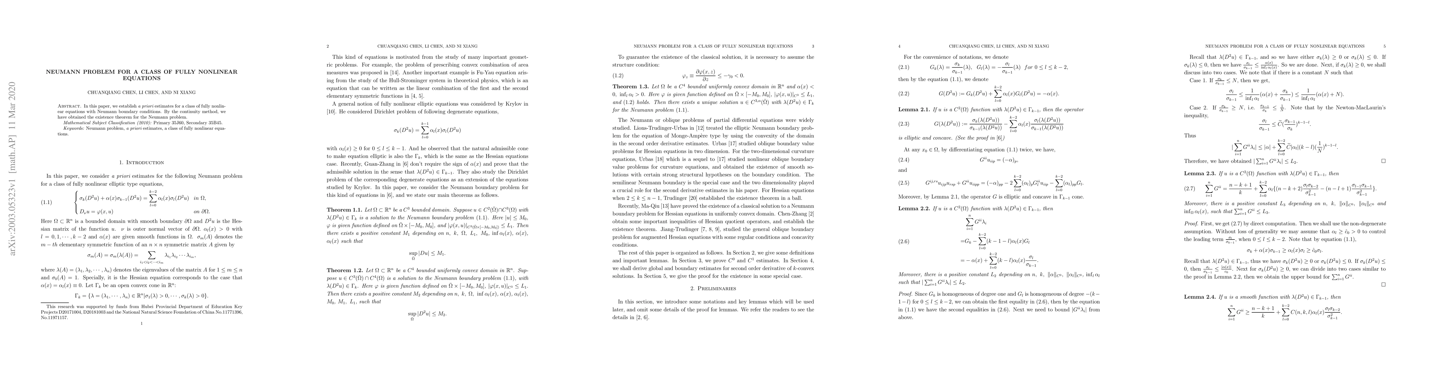 Thumbnail for Neumann problem for a class of fully nonlinear equations