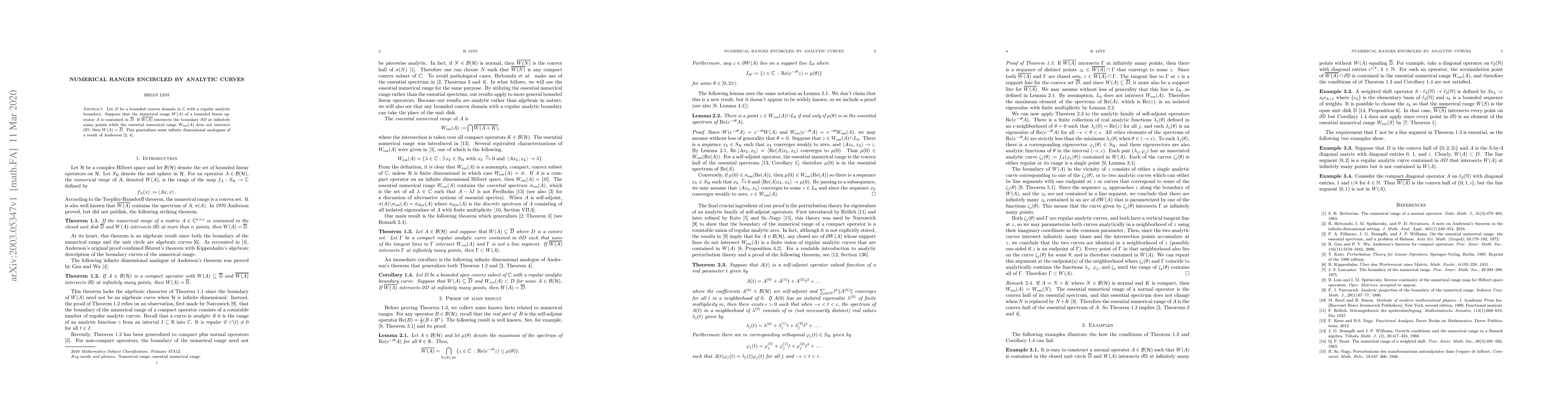 Thumbnail for Numerical ranges encircled by analytic curves