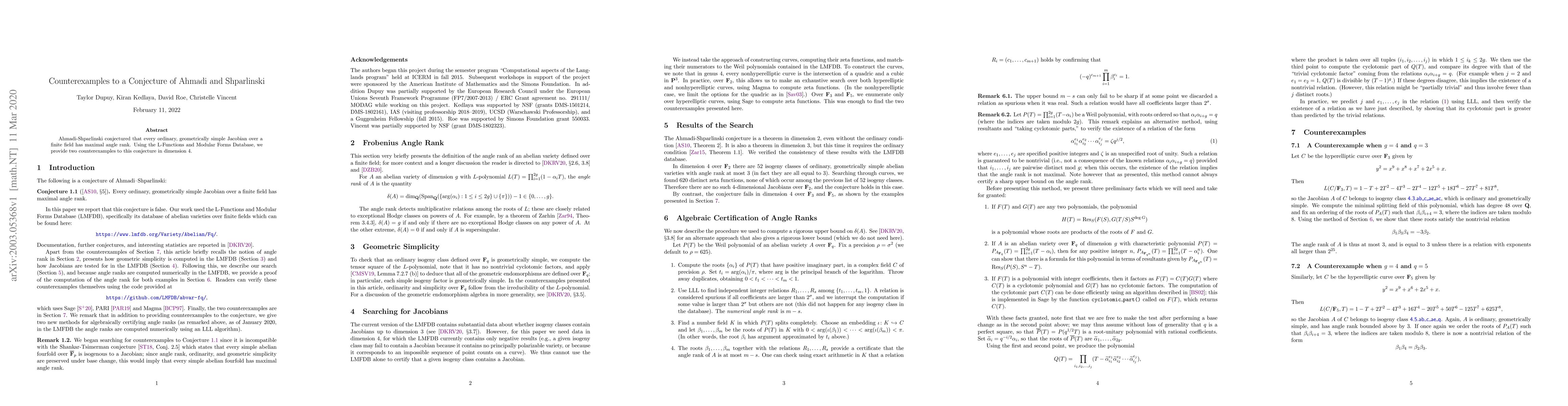 Thumbnail for Counterexamples to a Conjecture of Ahmadi and Shparlinski