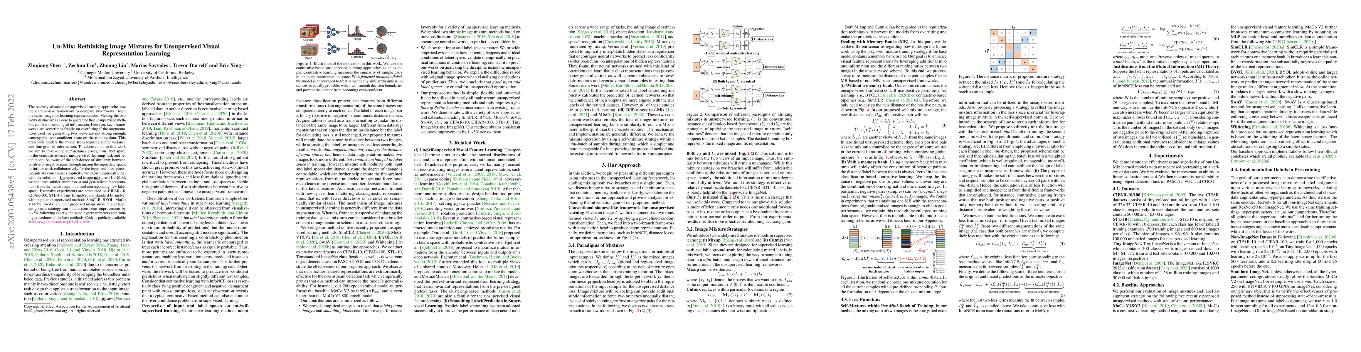 Thumbnail for Un-Mix: Rethinking Image Mixtures for Unsupervised Visual Representation
  Learning