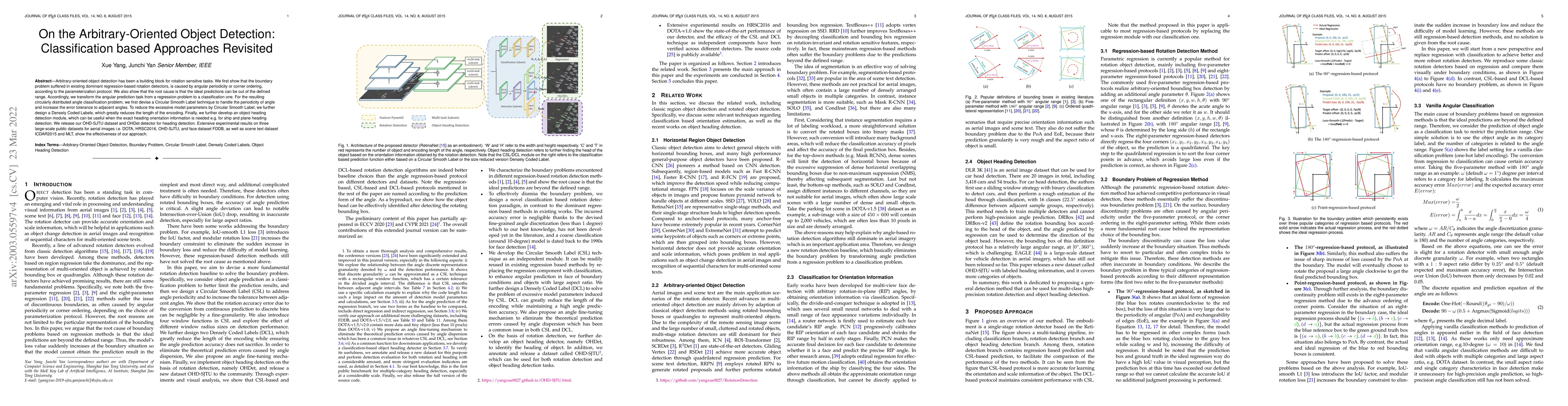 Thumbnail for On the Arbitrary-Oriented Object Detection: Classification based
  Approaches Revisited