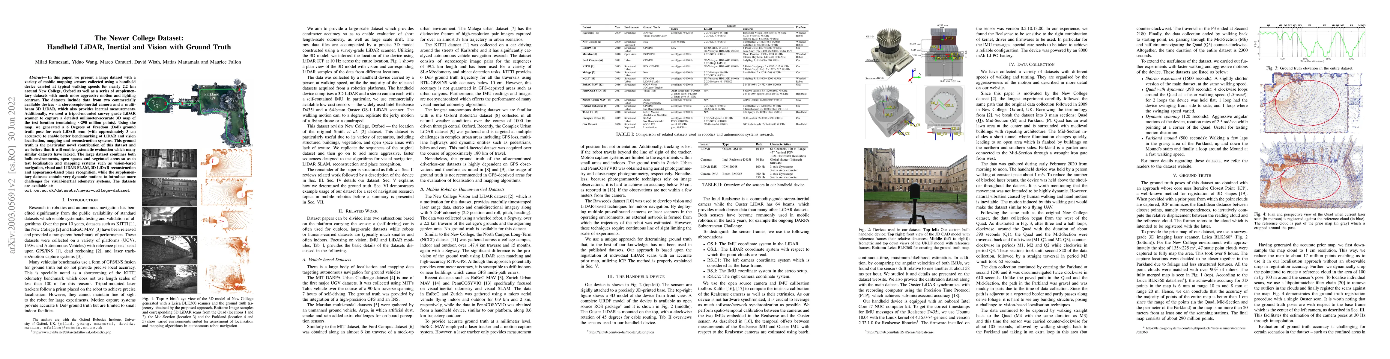 Thumbnail for The Newer College Dataset: Handheld LiDAR, Inertial and Vision with
  Ground Truth