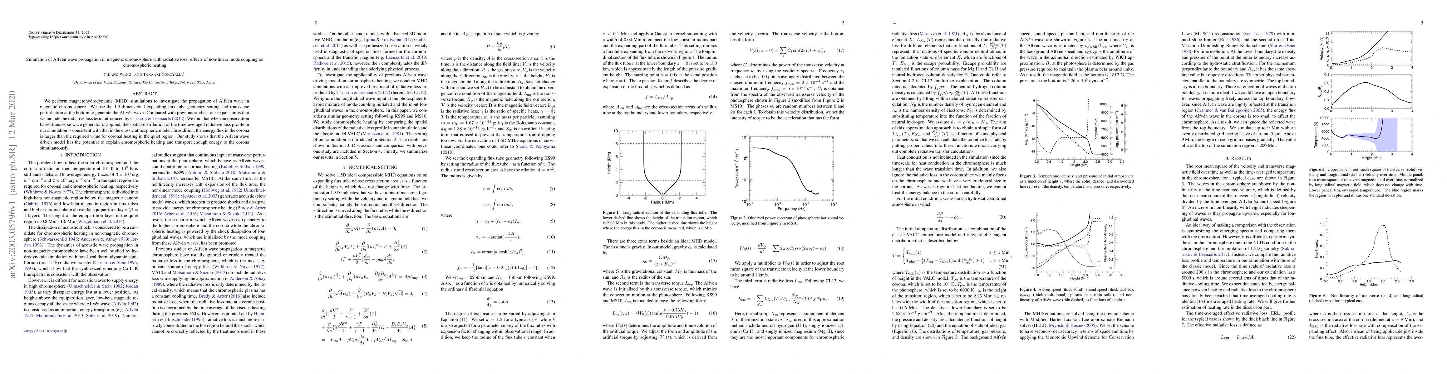 Thumbnail for Simulation of Alfven wave propagation in magnetic chromosphere with
  radiative loss: effects of non-linear mode coupling on chromospheric heating