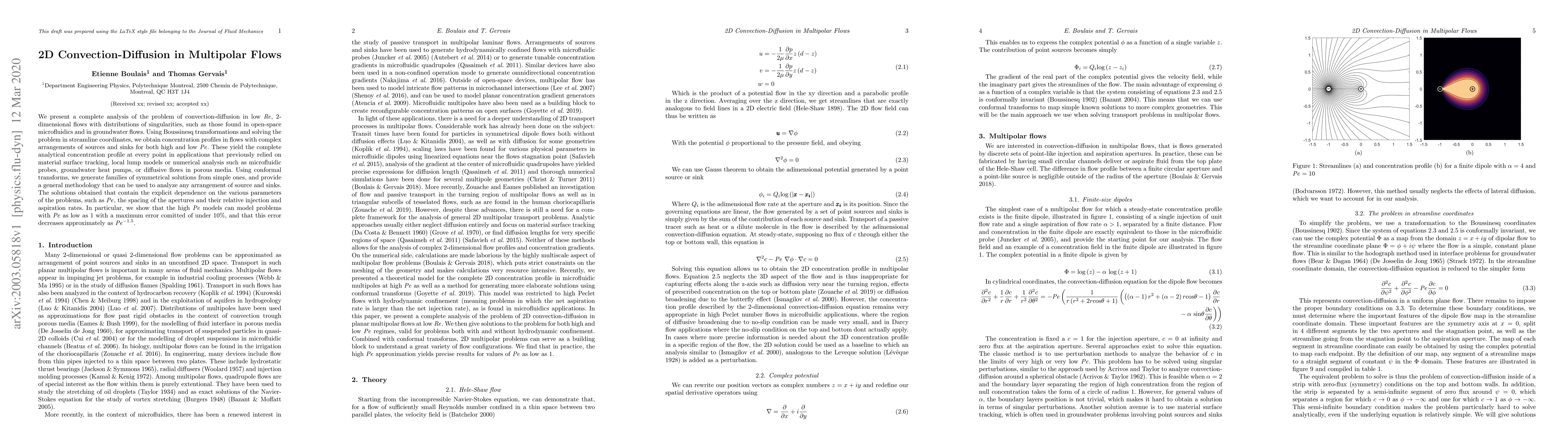 Thumbnail for 2D Convection-Diffusion in Multipolar Flows