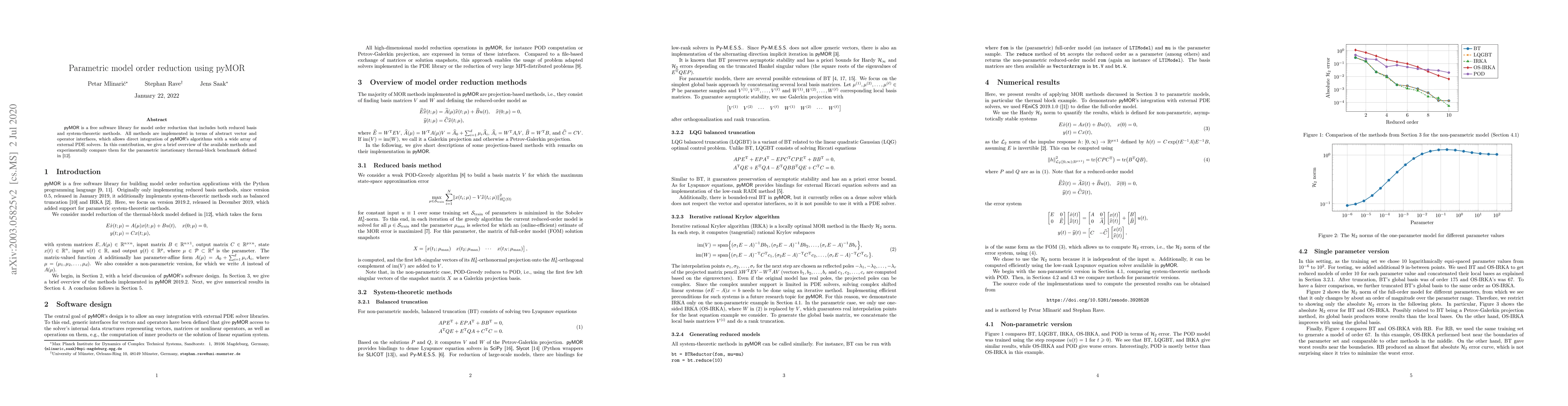 Thumbnail for Parametric model order reduction using pyMOR
