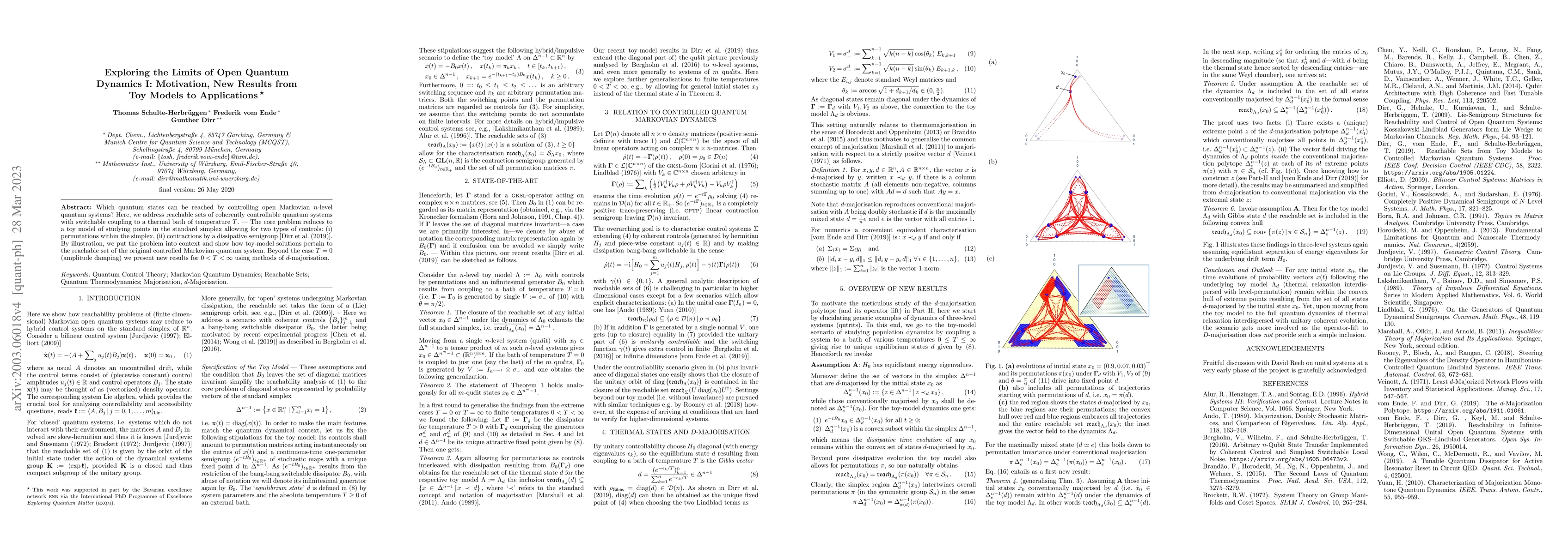 Thumbnail for Exploring the Limits of Open Quantum Dynamics I: Motivation, New Results
  from Toy Models to Applications