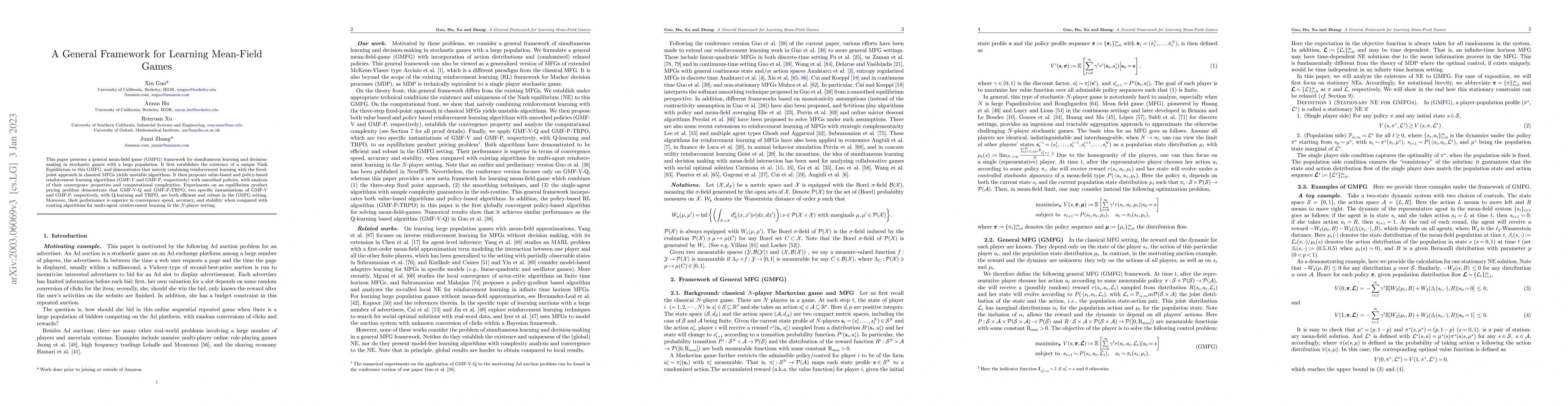 Thumbnail for A General Framework for Learning Mean-Field Games