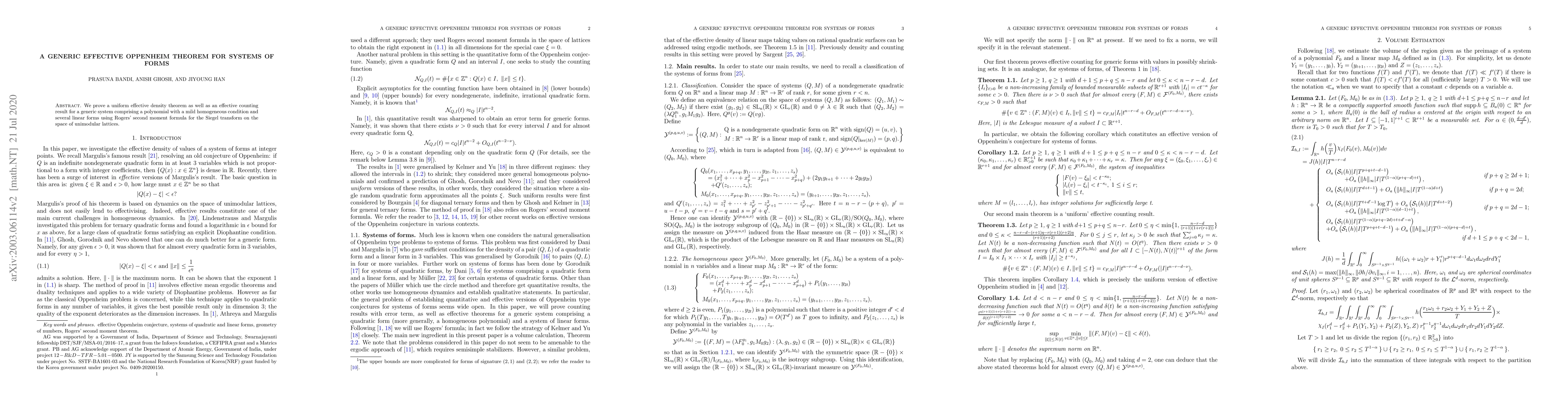 Thumbnail for A generic effective Oppenheim theorem for systems of forms