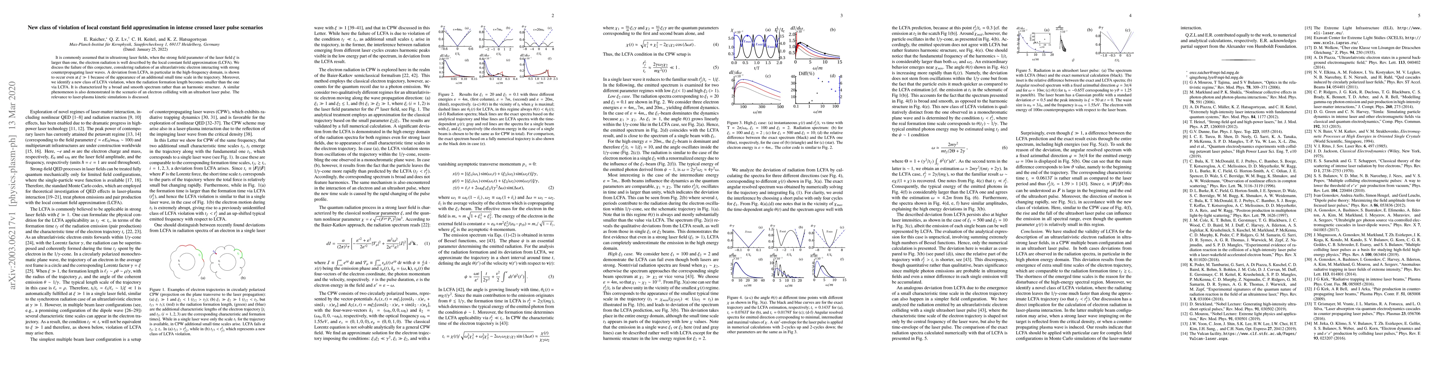 Thumbnail for New class of violation of local constant field approximation in intense
  crossed laser pulse scenarios