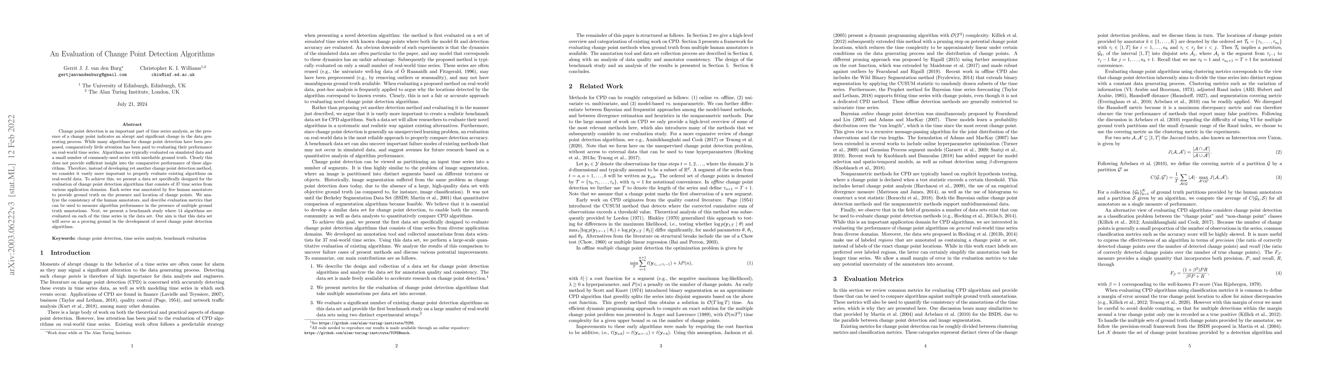 Thumbnail for An Evaluation of Change Point Detection Algorithms