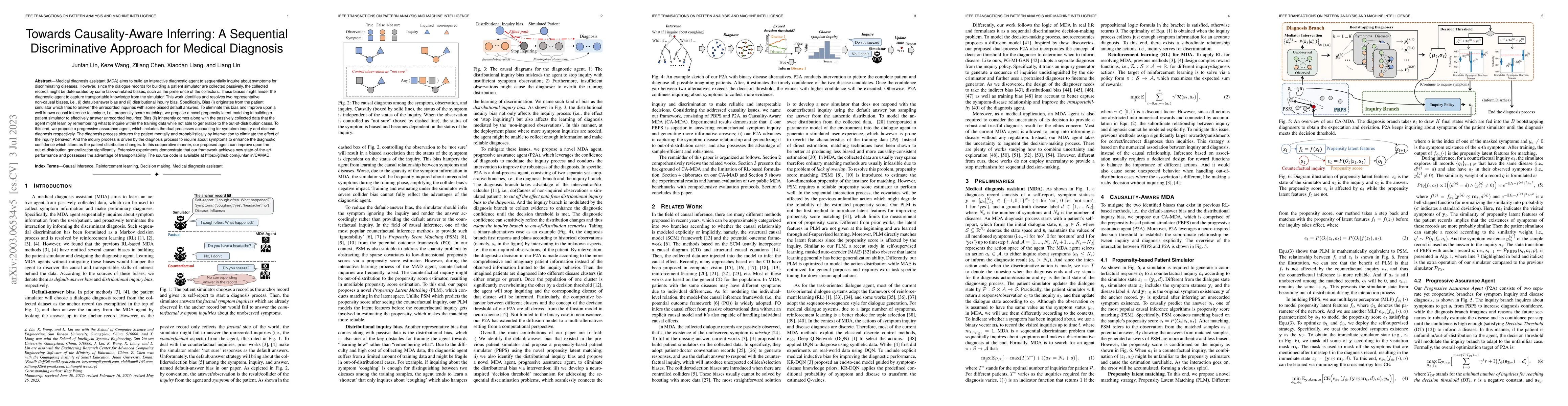 Thumbnail for Towards Causality-Aware Inferring: A Sequential Discriminative Approach
  for Medical Diagnosis