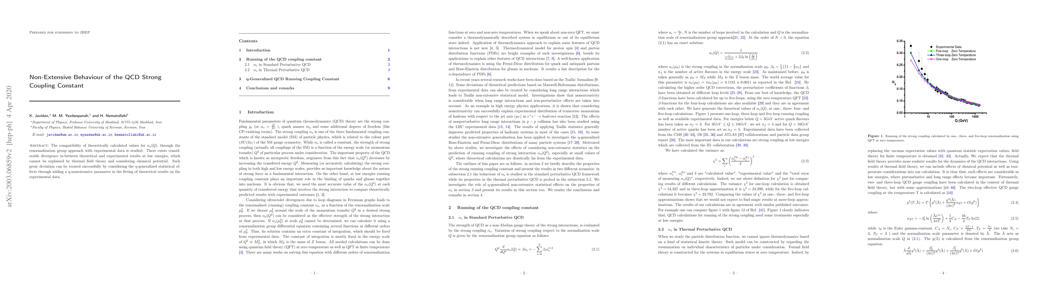 Thumbnail for Non-Extensive Behaviour of the QCD Strong Coupling Constant