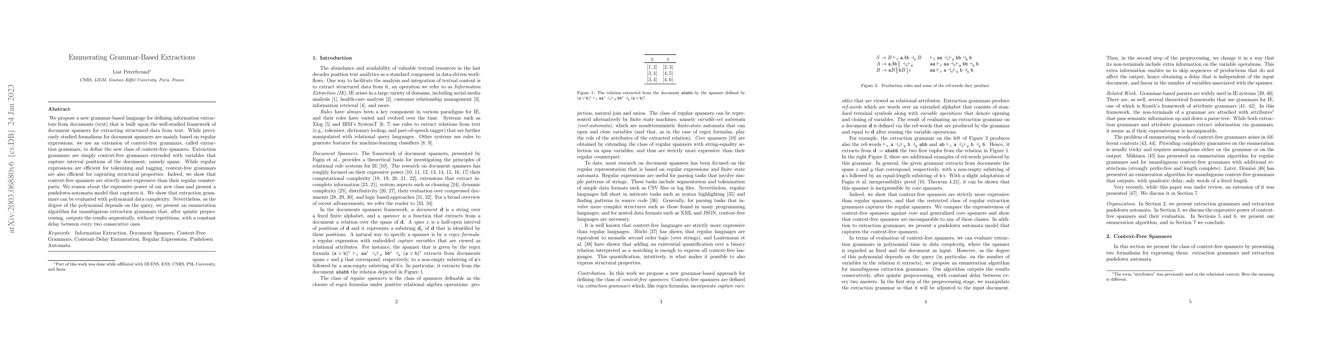 Thumbnail for Grammars for Document Spanners