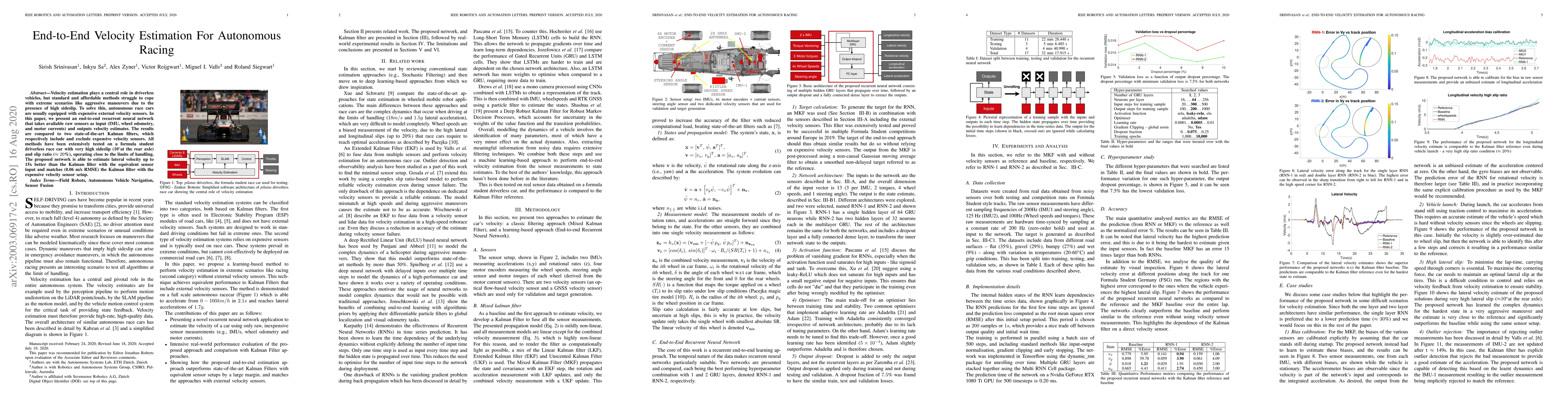 Thumbnail for End-to-End Velocity Estimation For Autonomous Racing
