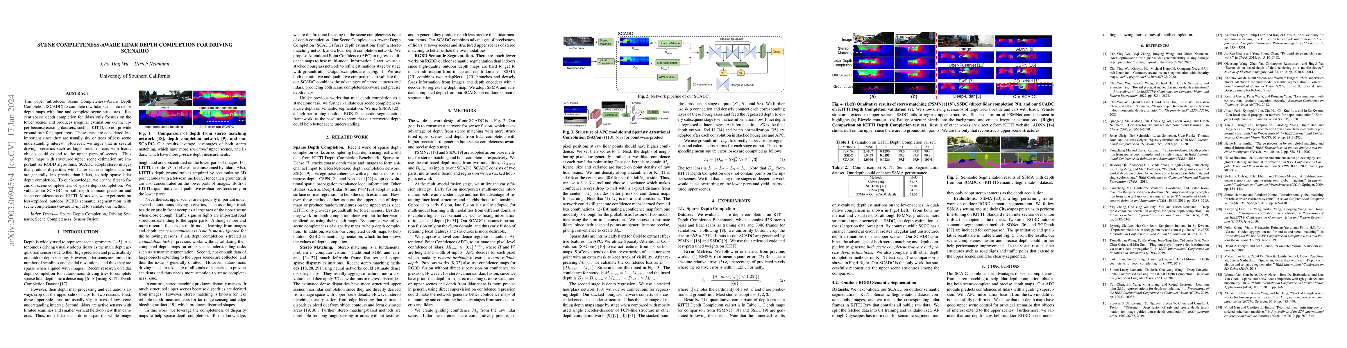 Thumbnail for Scene Completeness-Aware Lidar Depth Completion for Driving Scenario