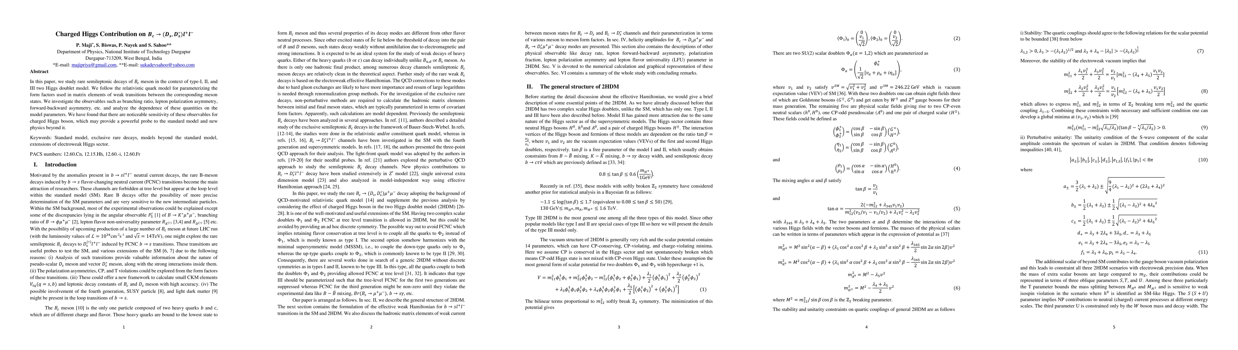 Thumbnail for Charged Higgs Contribution on B_c decays into (D_s,D_s^*)l^+ l^-