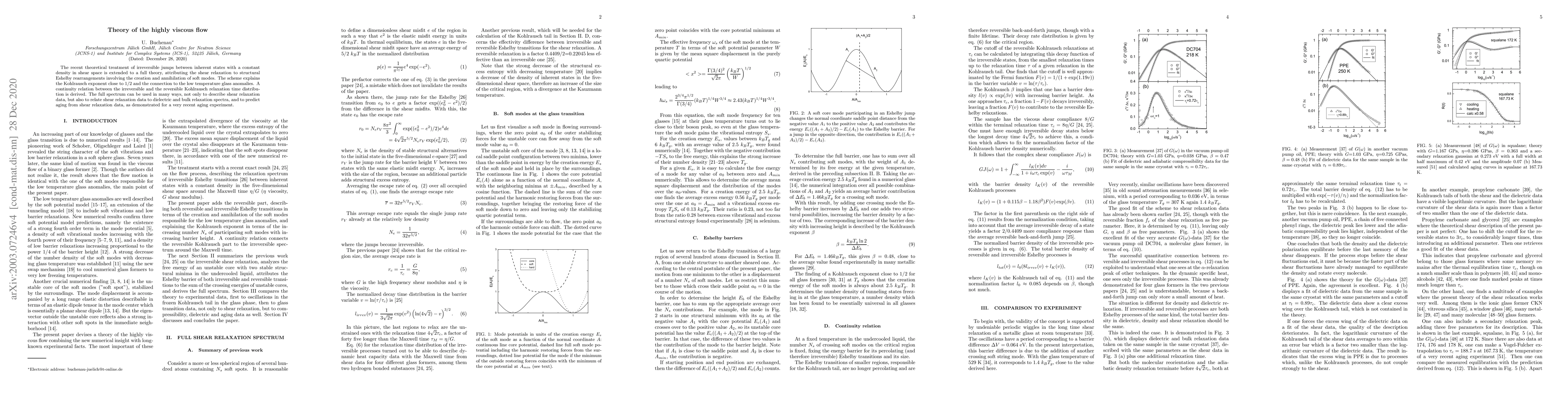 Thumbnail for Theory of the highly viscous flow