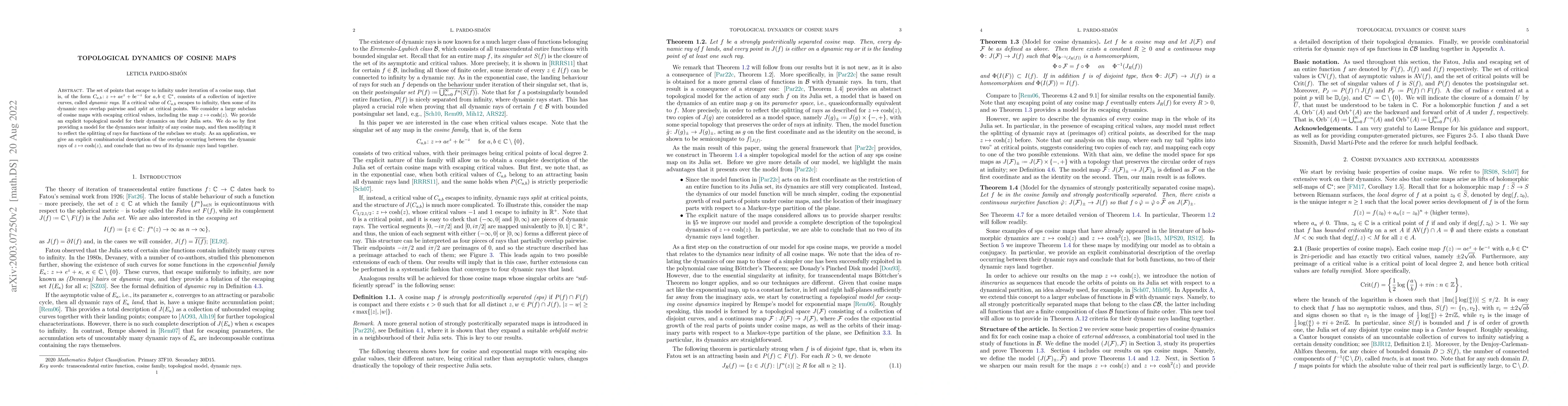 Thumbnail for Topological dynamics of cosine maps