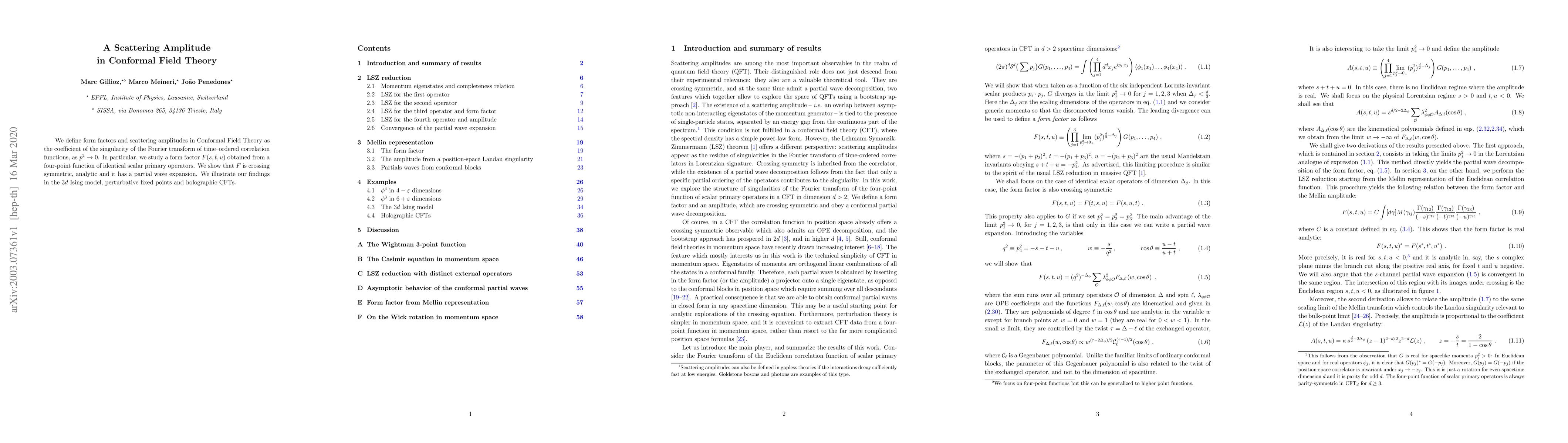 Thumbnail for A Scattering Amplitude in Conformal Field Theory