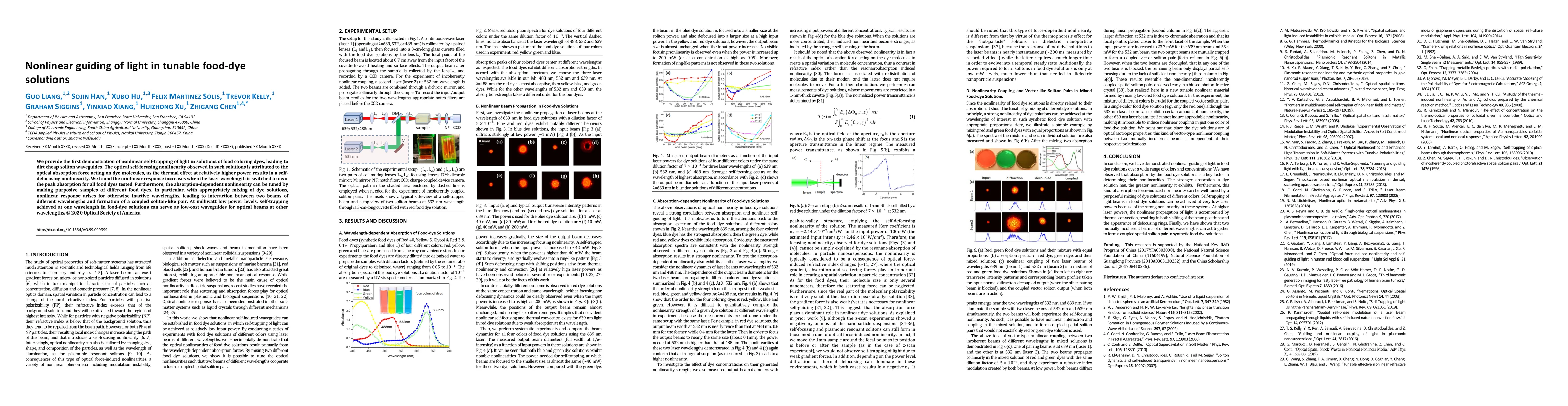 Thumbnail for Nonlinear guiding of light in tunable food-dye solutions