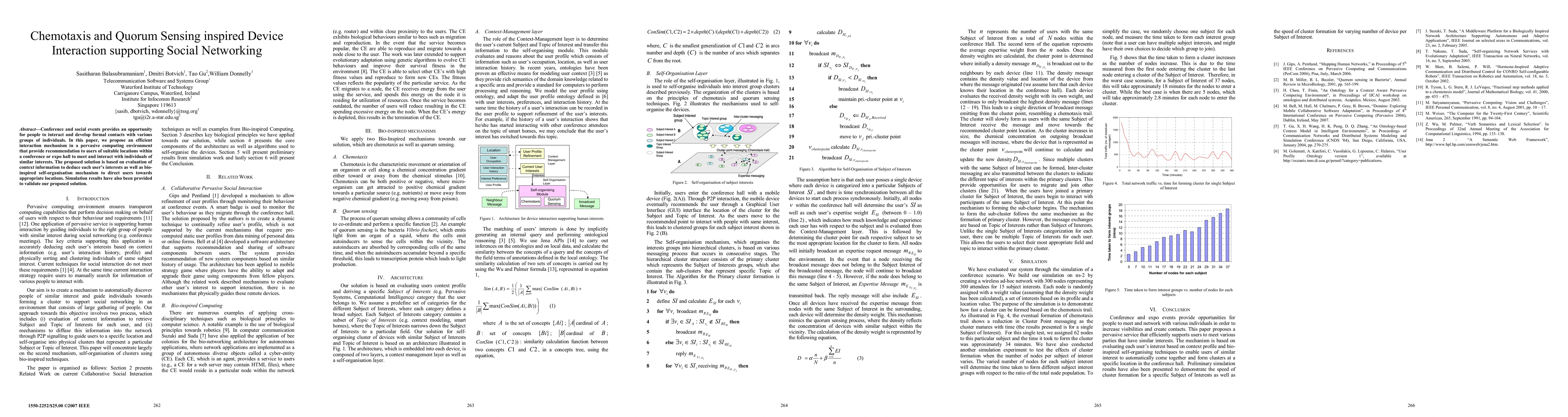 Thumbnail for Chemotaxis and Quorum Sensing inspired Device Interaction supporting
  Social Networking