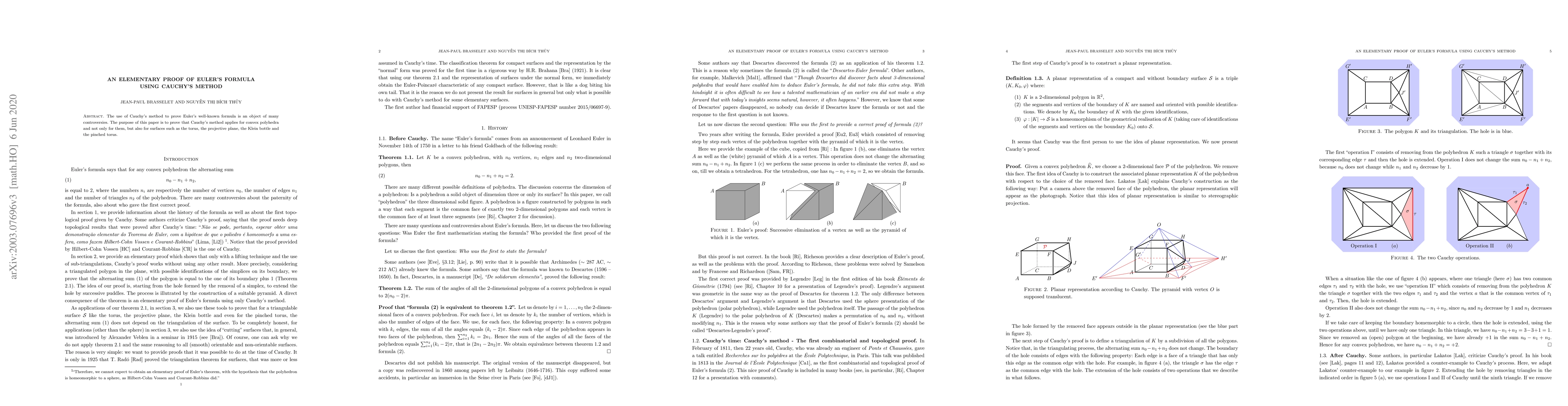 Thumbnail for An elementary proof of Euler formula using Cauchy's method