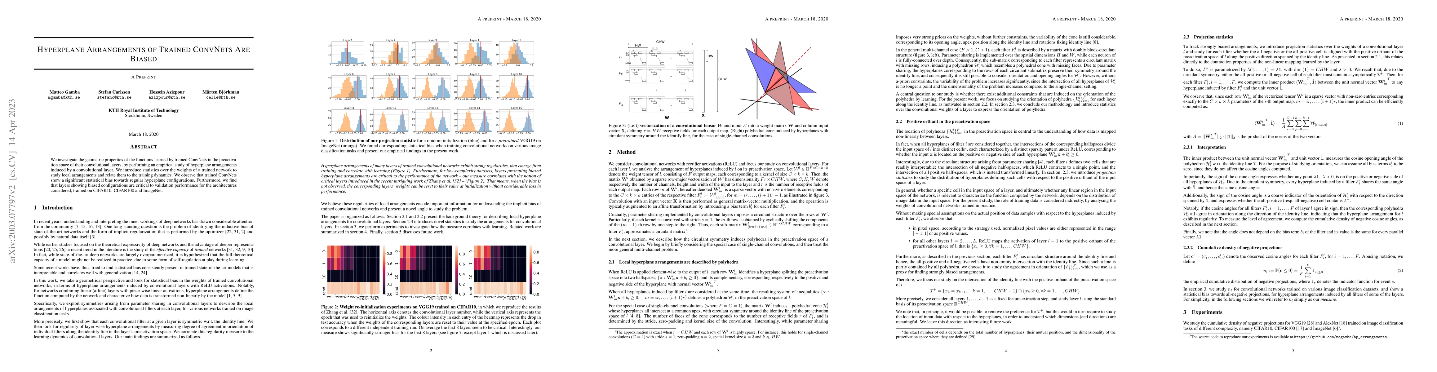 Thumbnail for Hyperplane Arrangements of Trained ConvNets Are Biased