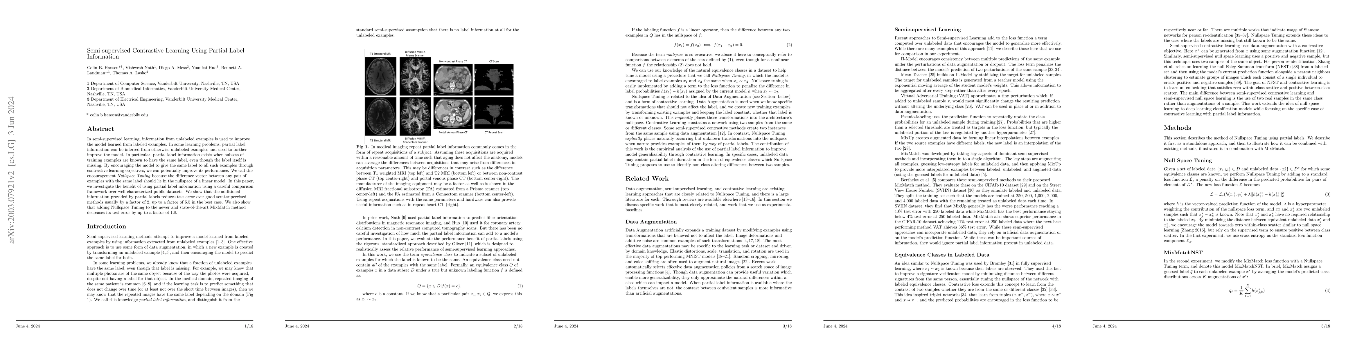 Thumbnail for Semi-supervised Contrastive Learning Using Partial Label Information